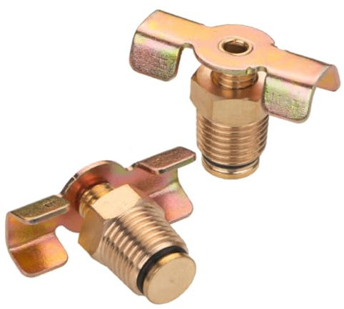 Lot de 2 robinets de vidange NPT de 6,35 mm pour compresseurs d'air, valve de vidange en laiton, pièce de rechange