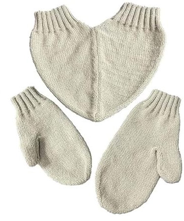 LUCKKY Heart-Shaped Warm Knitted Gloves, Herzförmige warme Strickhandschuhe, Paare Hand halten Fäustlinge, Winter verdicken warme Handschuh, Warm Strickhandschuhe Winddicht Handwärmer (Grau)