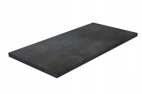 Laclar Robuste Küchenarbeitsplatte 120 cm - 3,8 cm dick - mit Abgerundeter Vorderkante - ideal für Küche, Werkstatt, Büro oder als Tischplatte - Laminierte Arbeitsplatte District Dark