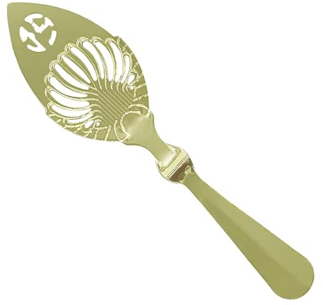 Cuillère à absinthe | Cuillère à absinthe | Cuillère de service fendue | Cuillère à outils de bar de cuisine | Cuillère à absinthe avec design creux | Tasse à cocktail en verre filtre | pour bar de