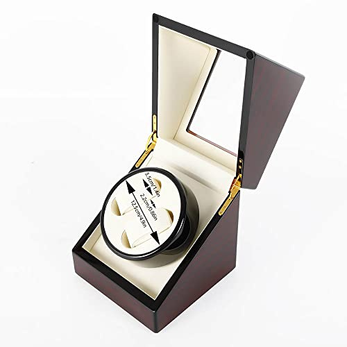 Tyvotrend Automatik Uhrenbeweger für 2 Uhren, Watch Winder Automatikuhren mit leisem Motor, 3 Wickelschwingmodi, Batteriebetrieb oder Netzteil, für Herren und Damen