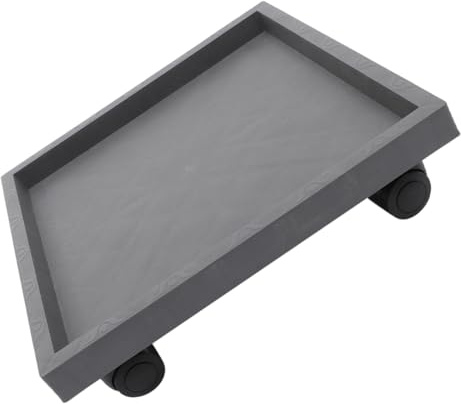 Abaodam Support pour Pots de Fleurs à roulettes pour Intérieur et Extérieur, Plateau de Jardinière Carré 290 Mm en Polypropylène Épais, Base Mobile Robuste avec Roues