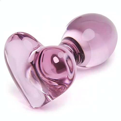 Plug anal en verre cristal, mini plug anal rose en verre, plug de masturbation anale pour hommes, femmes, gays et couples