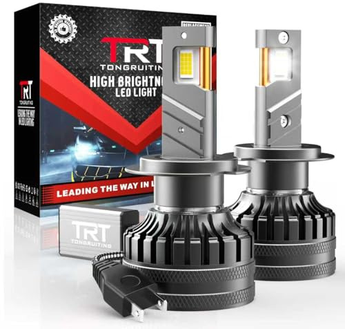 Tongruiting Bombilla LED H7 160W 38000LM, 30 Chips CPS Alta luminosidad Bombillas para Faros de Coche 6500K Blanco frío LED Lámpara Luces, Luces largas y Cortas Kit, 2 Piezas