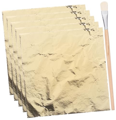 Operitacx Goldfolie Bastelset Imitation Blattgold Flocken für DIY Kunsthandwerk Dekoration Möbel Nailart Glänzende Folie für Kreative Wohnraumgestaltung und Festliche Anlässe