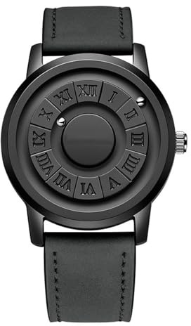 JUSKAQZYI sportivo orologio Orologio a levitazione magnetica, orologio al quarzo con sfera magnetica non specchiata, orologio da uomo impermeabile, compleanno creativo elegante orologio