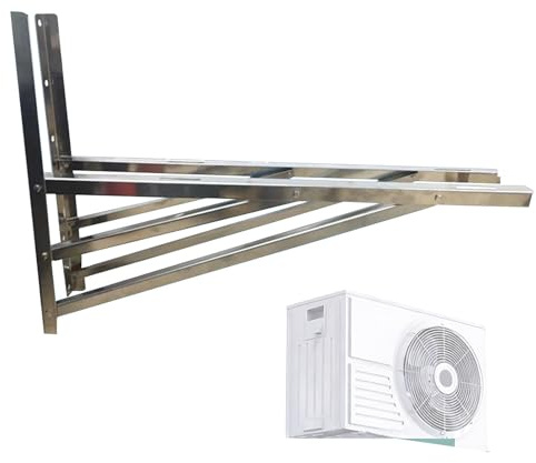 Support Climatiseur Exterieur pour Unités, Support Mural Fixation Murale en Acier Inoxydable, avec les Systèmes de Climatisation Split(110x74cm/43x29in)