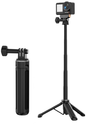 OURHZTB Treppiede per selfie da 40 cm per DJI Osmo Action 5 Pro/4/3, impugnatura portatile per selfie con impugnatura per Vlog e accessori per fotocamera Insta360 Ace Pro 2/Ace Pro