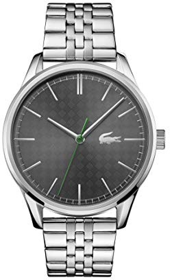 Lacoste Analogue Quartz Watch for Men Vienna Collection with Silver Stainless Steel Bracelet - 2011073