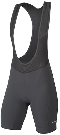 Endura Damen Xtract Lite Fahrrad-Bibshorts | Schnelltrocknendes Material | Performance und Komfort | Gel-Pad | Antibakteriell Trägerhose kurz, Grau, L