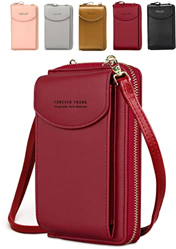 Piccolo borsa a tracolla da donna in pelle portafoglio porta Custodia per cellulare con tracolla con fessura per carte, borse a tracolla per cellulare Portamonete regalo per ragazze festa della mamma