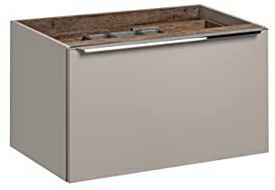 PIASKI Mobile lavabo 80 cm Santa Fe Taupe, mobile lavabo sospeso, mobile lavabo con piano di lavoro, mobili da bagno moderni, colore tortora rovere vintage (senza piano di lavoro)