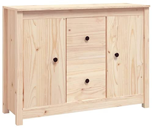 vidaXL Sideboard Schrank Anrichte Beistellschrank Kommode Mehrzweckschrank Standschrank Wohnzimmerschrank 100x35x74cm Massivholz Kiefer