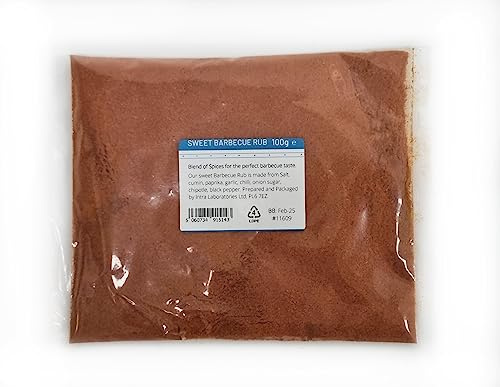 Entirely Ingredients - SWEET BBQ Rub 100g, Perfect for Steak, Ribs or any Meat, BBQ Ready - Premium Quality