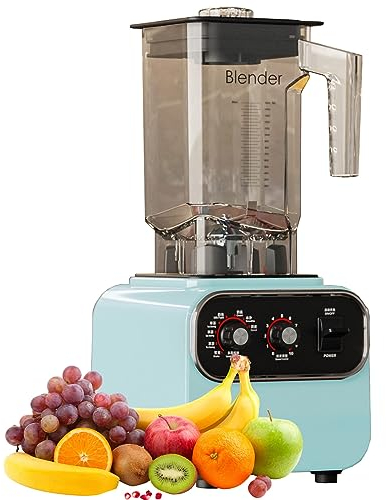 Licuadora Comercial - Licuadora De Mostrador 2L 1600 Watts - Licuadora Profesional De Alto Rendimiento Y Alta Potencia Y Procesador De Alimentos For Batidos (Color : Blue, Size : 110V)