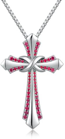 jiamiaoi Kreuzkette Silber 925 Frauen Kreuz Unendlichkeit Kette Silber 925 Damen Kette mit Anhänger Kreuz Halskette Weißgold Kreuz Kette Silber Zirkonia Kreuzanhänger Damen Halskette Kreuz