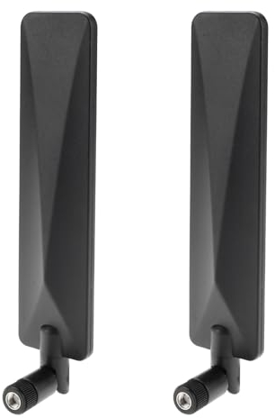 VGOL 2 Pezzi WiFi 6E Tri-Band Antenna 5dBi RP-SMA Maschio 2.4GHz 5GHz 6GHz per PC Desktop Laptop Router di Rete