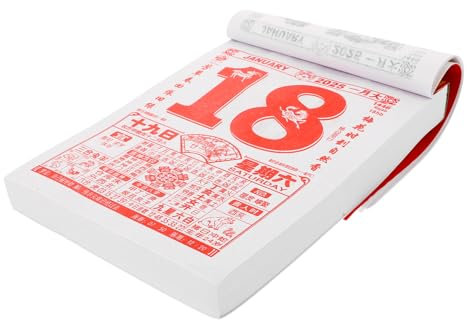 Operitacx Lunar Calendar Traditioneller Chinesischer Hängekalender Abreißen Für Jahr Für Familie Und Mit Wichtigen Feiertagen Und Empfehlungen Für
