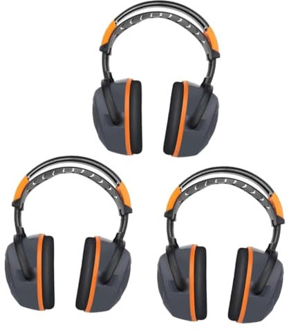 Angoily 3pezzi Cuffie Antirumore Professionali Riduzione Del Per Batteristi Protezione Pratiche e Concerti Design e Portatile e Grigio