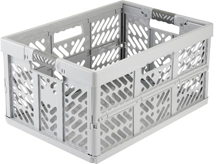 keeeper ben Stabile Profi-Klappbox mit Soft-Touch Griffen, 54 x 37 x 28 cm, 45 l, Grau (Nordic Grey)