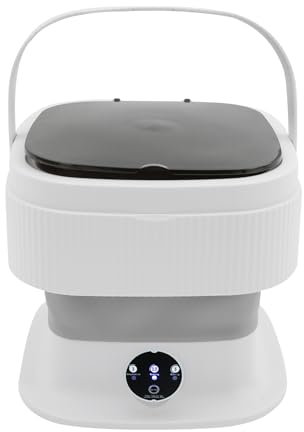 Mermajestic Lavadora portátil de 40 W, minilavadora móvil de 10 L con 3 programas de lavado, diseño plegable y escurridor, sin lavadora para ropa interior, calcetines y ropa de bebé