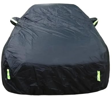 Vattentät Bilöverdrag Universella SUV/Sedan Heltäckande Bilskydd Utomhus Vattentät Sol Regn Snö Skydd UV Dragkedja Design Svart Bilskydd(XXL)