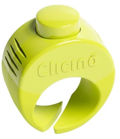 CLICINO Klicker-Ring I Hand-Free Finger Hunde Klicker für im Tiertraining I Belohnungsbasiertes Training mit Hunde Clicker I Größe XL - 22,5 mm I Grün
