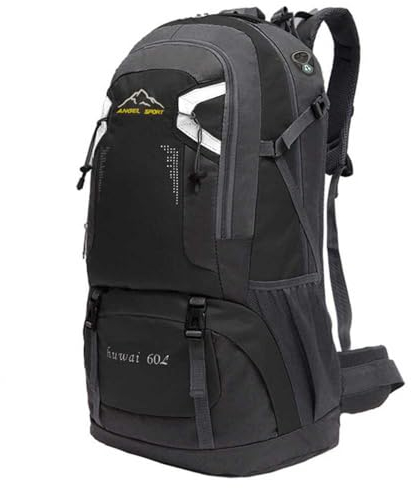 OcioDual Wanderrucksack 60L Schwarze, Travelite Rucksack, Arbeitsrucksack Herren, Wanderrucksack Herren, Rucksack Wasserdicht, Reiserucksack, Camping, Survival und Outdoor-Sport