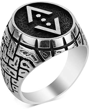 mysilverworld Lizenzierter Ring aus massivem 925er-Sterlingsilber mit Cukur The Pit-Logo, Metall