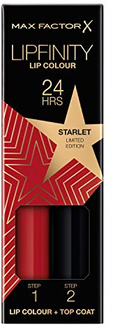 Max Factor Lipfinity Lip Colour Rising Stars Collection, 88 Starlet, langanhaltender Lippenstift + feuchtigkeitsspendender Top Coat, bis zu 24h Halt, mit präzisem Applikator, 2.3 ml + 1.9 g
