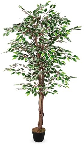 Kunstpflanze BENJAMINI im Blumentopf - 160 cm - Deko Pflanze Zimmerpflanze künstlich Kunstbaum