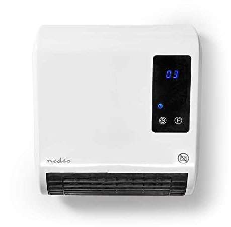 Riscaldamento per il bagno, 2000 W, termostato regolabile, 2 modalità di calore, IP22, telecomando, bianco