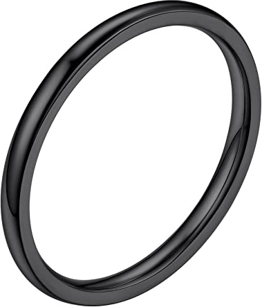 Bestyle Ring Herren Frauen Edelstahl Verlobungsring Partner Ringe mit Gravur Breit 2mm/4mm/6mm/8mm Ringgröße 54-67 Personalisiertes Geschenk