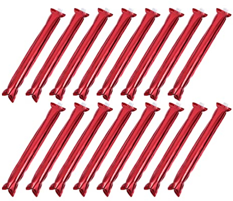 jojofuny 24 STK Langer Folienballon Aufblasbare Krachmacher -bam-bam-Sticks Aufblasbare Geräuschstäbe Cheerleader-Outfit Cheerleader-stöcke Fußba Aluminiumfolie Plastik Kind Kleidung