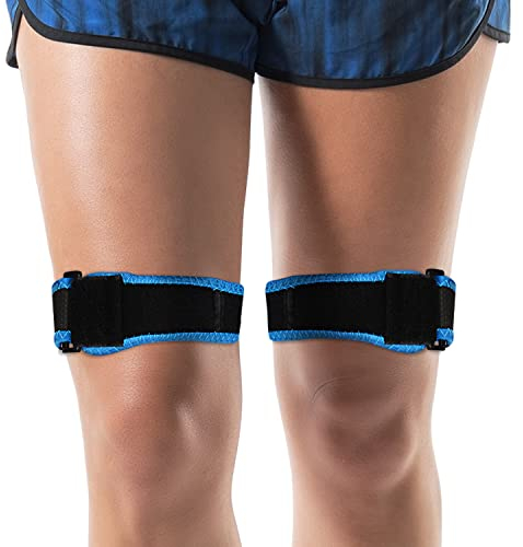 supregear Cincha Rotuliana, 2-Pack Rodilla Iliotibial Muslo Cadera y Síndrome ITB Vendaje de Compresión Soporte Ajustable Transpirable Vendaje de Compresión de la Banda IT Soporte Estabilizador
