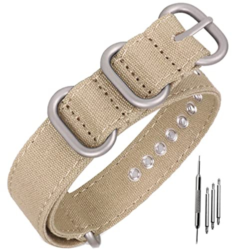 Niziruoup Klockarmband Canvas Ett stycke 18mm 20mm 22mm 24mm 26mm One-Piece Canvastyg Klockband Armband Smartklocka vävt Canvasband Sport Ersättning för Kvinnor och män