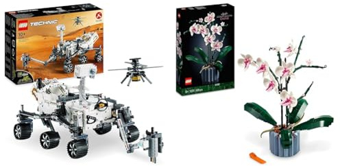 LEGO 42158 Technic NASA Mars Rover Perseverance Space Set with AR App Experience & 10311 Icons Orchid Artificial Plant Building Set with Flowers, Home Décor Accessory for Adults