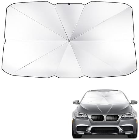 Parasol Paraguas Coche,Parasol Delantero para Coche,Parasol Coche Delantero Plegable,Parasol Coche Paraguas Plegable,Parasol para Parabrisas de Coch,para Mayoría de Coches,SUV,140 * 80 cm