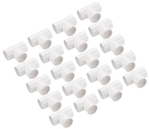 QUARKZMAN 30 Stück PVC Rohrverbinder 32 mm T-förmige Kupplung Kanalverbinder Kupplungsverbinder Kabelrohr Pipe Fitting Anschluss für Leitungsinstallation Elektrische Rohre, Weiß