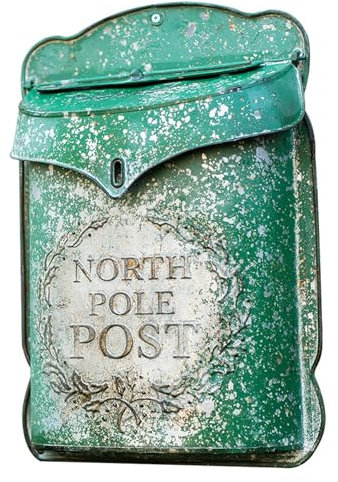 Vintage Mailboxes for Outside Wall Mount，Decorative Distressed Metal Drop Box，Simple and Elegant Colors with Retro Feel，Double Opening Mailbox