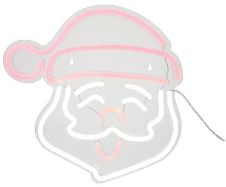WOONEKY Kreative Weihnachtsmann Led Neon Lampe Usb Betrieben Dekorative Innenraumleuchte Warmes Nachtlicht Und Tragbar Für Schlafzimmer Wohnzimmer Büro Dekoration