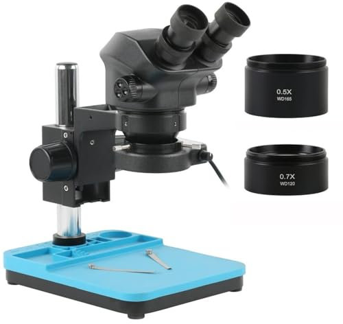 Mikroskop Industrielabor 7X-50X Kontinuierlicher Zoom Stereomikroskop Binokularmikroskop + 0,5X 1,0X 0,7X 1,5X 2,0X Hilfsobjektiv(With 0.5x 0.7x)