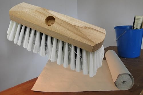 MAAJ TAPETENBÜRSTE 25 cm PLAKATIERBÜRSTE SCHIFFSSCHRUBBER MALERBÜRSTE WIE ZU Omas Zeiten - Made IN Germany (nur Besen ohne Stiel)