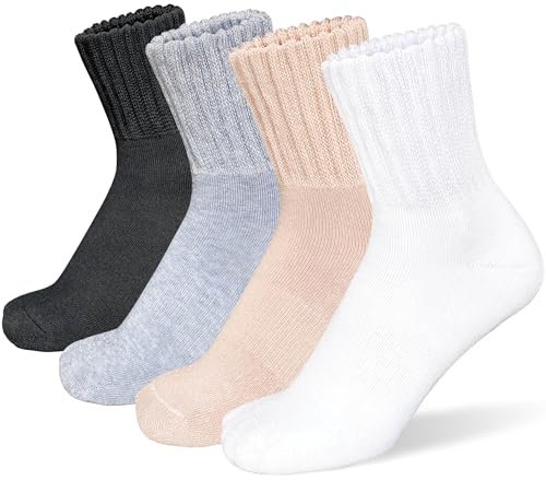 suaskk Womens Thick Cushioned Thermal Boot Socks Warm Cozy Crew Socks 4 Pairs
