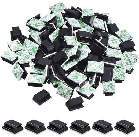 50 Pack Self Adhesive Cable Clips, Stick On Wire Clips for Cables