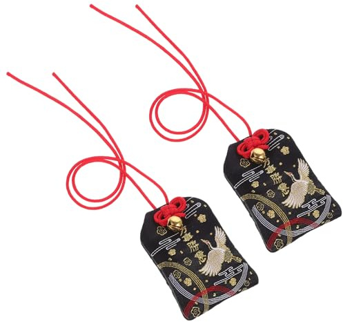 TOYANDONA 2 Stück Japanische Omamori Glücksbringer Säckchen mit Segenswünschen für Studium und Wohlstand Traditionelles Amulett für Gute Energie Festliche Dekoration zum Neujahrsfest