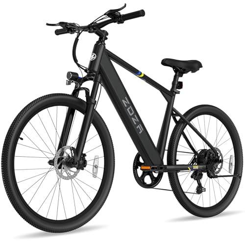 ZDZA Electric Bike, 1000W Peak Motor, 26” E Bike for Adults, 40 Miles Range & 22 Mph Ebike, Electric Bicycle for Commute, 7 Speed & Colorful LCD Display (Black)