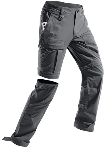 FREE SOLDIER Pantalon de Randonnée Convertible Homme Imperméable Séchage Rapide Zip-Off Cargo Pêche