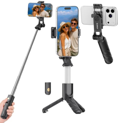 ORICO Smartphone Stativ, Fernbedienung Selfie Stick (69 cm), ausziehbarer Halter, 360° Drehfunktion, abnehmbare Fernsteuerung, kompatibel mit iPhone, Samsung Galaxy und Huawei
