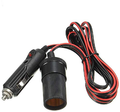 K M Electronics® 12V 12 Volt CAR Cigar Lighter Socket Power DC Extension Lead Plug Cable 2M Fused